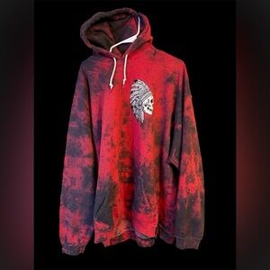 Relentless Betrayal Tribal Red and Black Tie-dye Hoodie